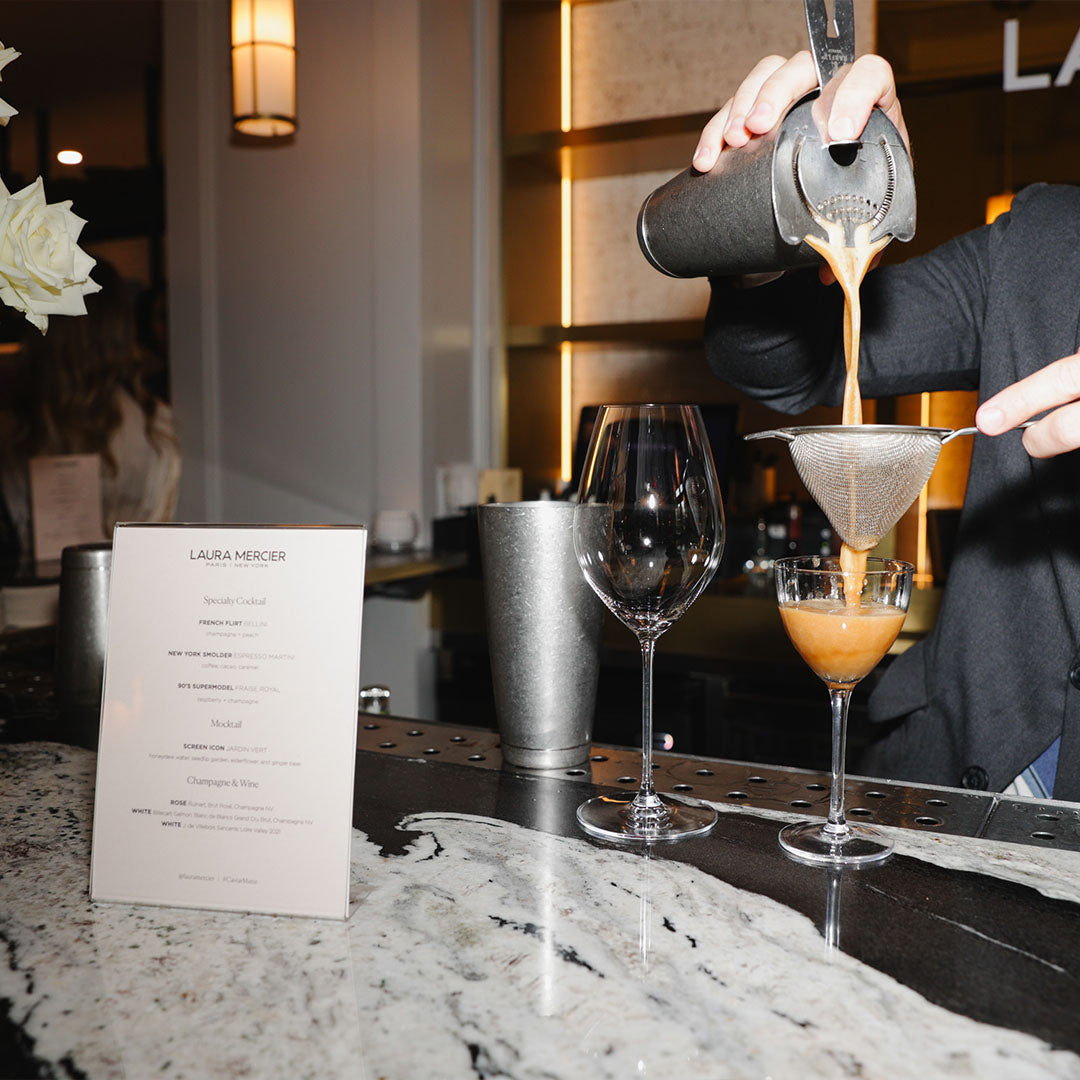 laura mercier caviar eye shadow cocktails bar l'abeille new york city
