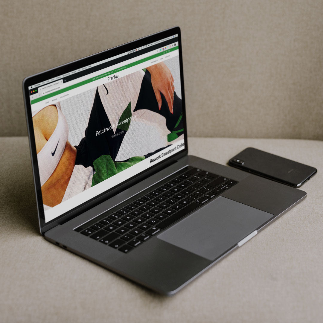 frankie collective vintage clothing website design shopify by hayda studios