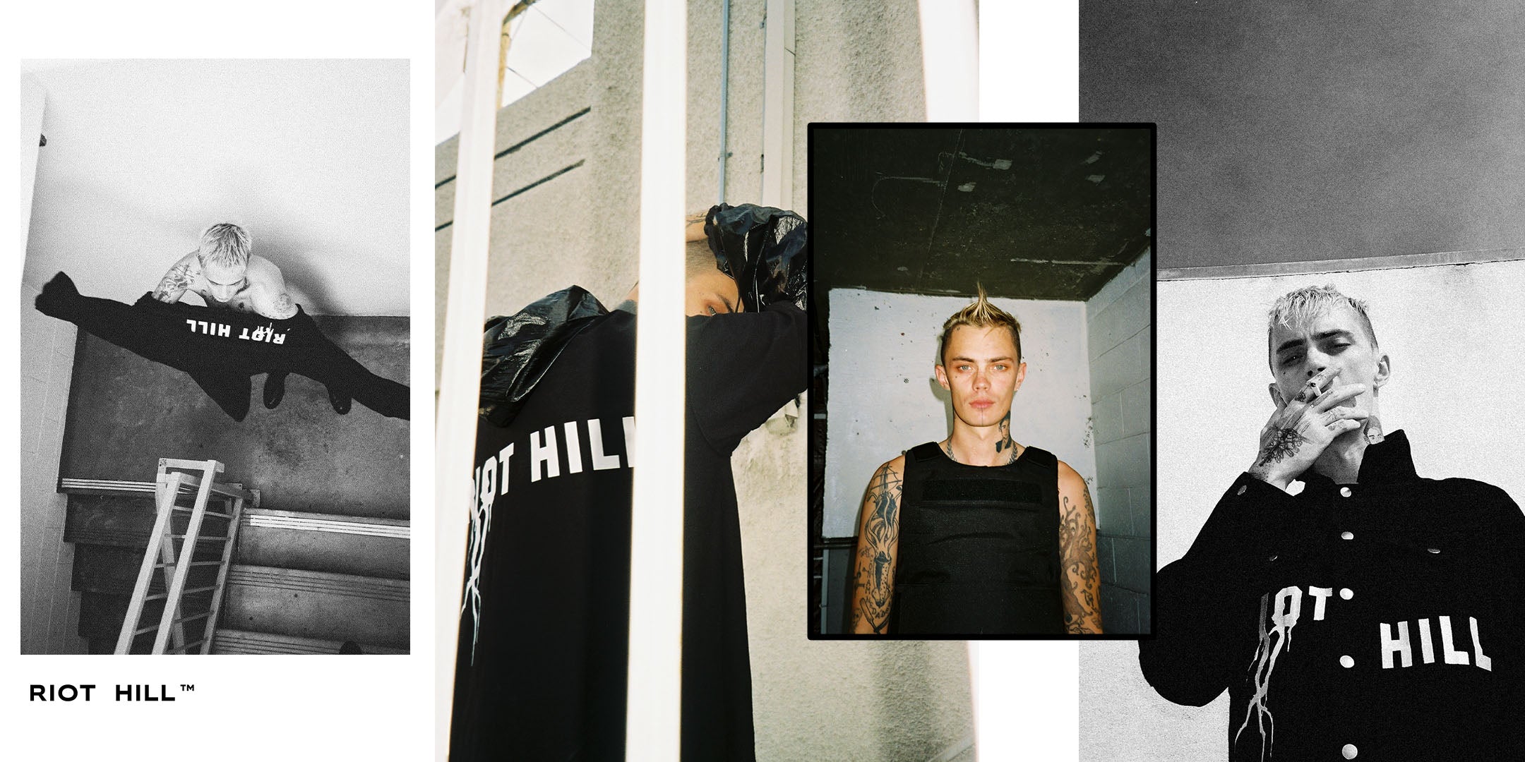 riot hill fw18 fashion punk subversive lookbook collage by kristen bromiley