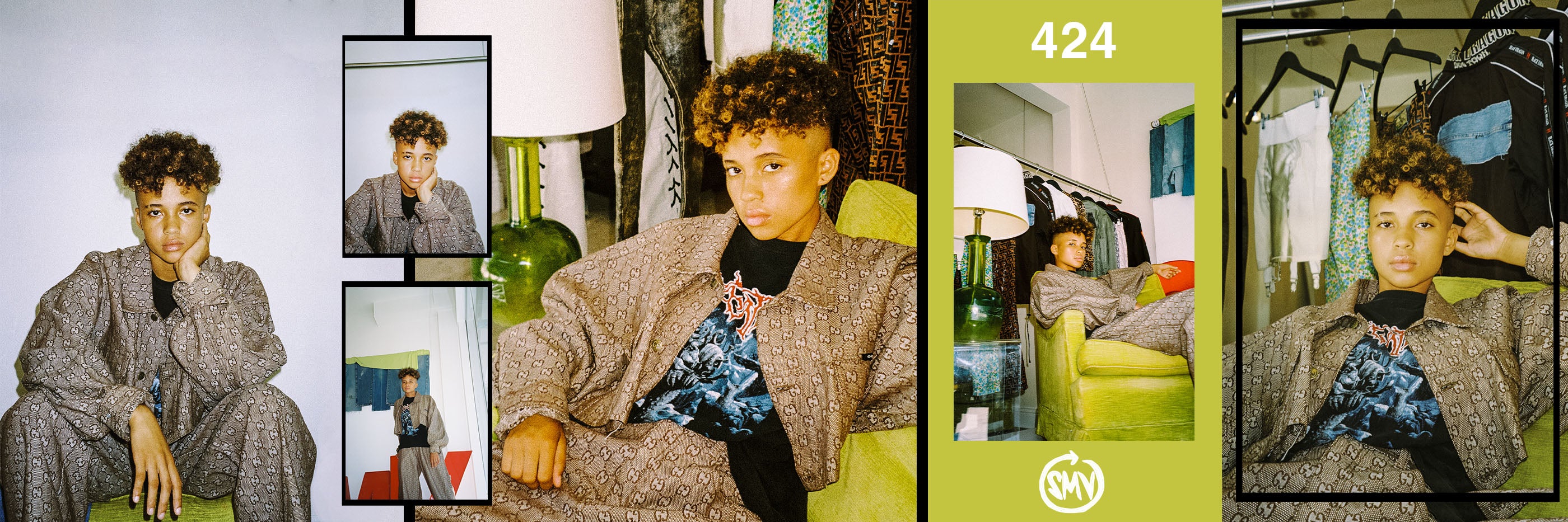 sami miro vintage gucci womens suit lookbook collage by kristen bromiley